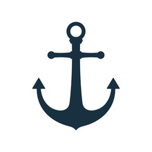 Simple Anchor Icon, Nautical Symbol