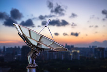 Satellite Dish Antennas Under Sky