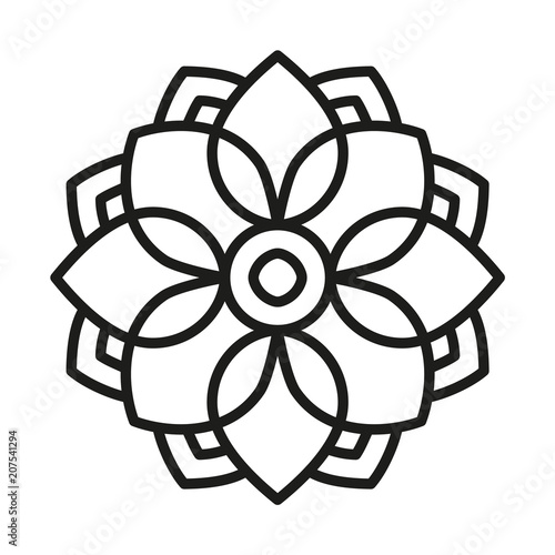 Download Simple Mandala Shape for Coloring. Vector Mandala. Floral ...