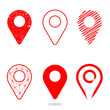 Geolocation icon pack. Set of Geolocation signs in different style for your web site design, logo, app, UI. Vector illustration EPS10.  