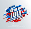 Banner for Independence day of the usa. Template for your design. greeting card, flyer, poster for 4th of July. Vector illustration.