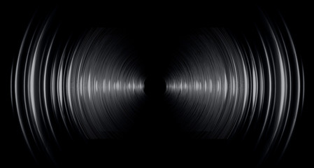 sound waves oscillating dark blue light, abstract technology background. vector. loudspeaker