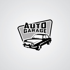 Wall Mural - Auto Garage Emblem Logo Design Template