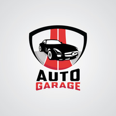 Wall Mural - Auto Garage Emblem Logo Design Template