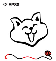 Sticker - Hand Drawn Doodle Cat Icon