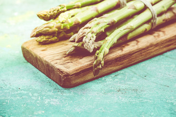 Wall Mural - Green asparagus close up