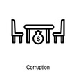 © Pro Vector Stock - Corruption icon vector sign and symbol isolated on white background
