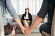 © Nomad_Soul - Happy couple at psychologist, family psychology