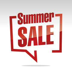 Sticker - Summer sale in brackets white red isolated sticker icon