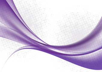 Wall Mural - Purple color waves on white background vector illustration