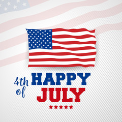 Wall Mural - 4th july Happy Independence day United State America