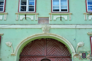 Canvas Print - Building architecture in Brasov, Romania