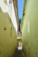 Poster - Rope Street , narrowest colorful old street in Brasov, Romania