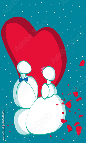 Le Mariage Des Personnages Au Coeur Amoureux En Couple A La Saint Valentin Stock Illustration Adobe Stock Le Mariage Des Personnages Au Coeur Amoureux En Couple A La Saint Valentin Stock Illustration Adobe Stock