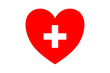 Red heart isolated on white background, illustrator icon design.