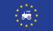 Common agricultural policy on EU flag