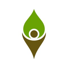 Poster - leaf logo. Nature icon. ecology symbol. vector eps 08.