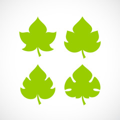 Canvas Print - Leaf natural vector icon