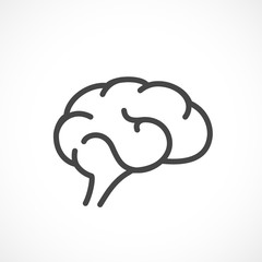 Wall Mural - Simple brain outline icon