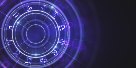 Wall Mural - abstract zodiac wheel wallpaper