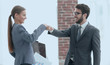 © ASDF - young business managers show their success