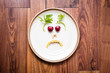 Angry diet food face