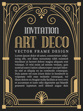 Luxury Vintage Frame Art Deco Style. Vector Illustration