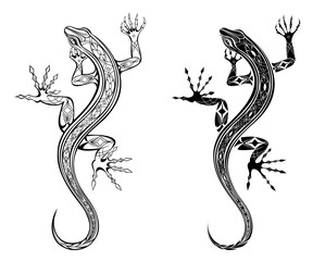 Wall Mural - Two lizards