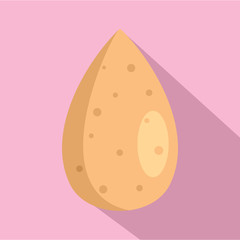 Poster - Clean almond icon. Flat illustration of clean almond vector icon for web design