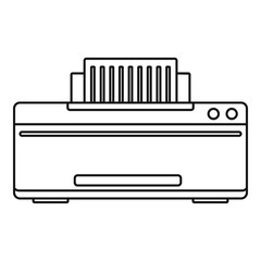 Sticker - Great printer icon. Outline illustration of great printer vector icon for web design isolated on white background