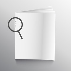 Wall Mural - book or magazine mockup with staple pin