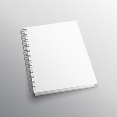 Wall Mural - double loop binding book mockup template