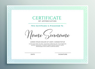 Wall Mural - certificate of appreciation template design