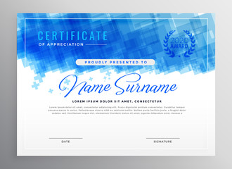 Wall Mural - abstract blue diploma certificate design