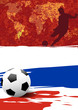 Vertical layout template design of the poster for russian football competition tournament,