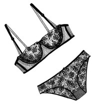 Sketch Of Female Lace Underwear. Vector Illustration