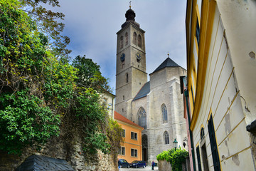 Wall Mural - Small village street & architecture. Czech Republic. 