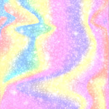 Fototapeta Tęcza - Abstract vector holographic gradient background. Unicorn colours galaxy universe pattern.
