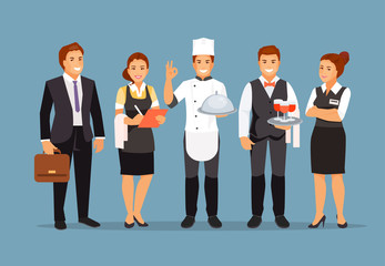 Restaurant staff vector