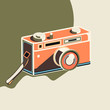 vintage camera vector illustration
