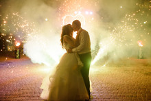 First Wedding Dance And Firs Kiss Of Wedding Couple In Wedding Day