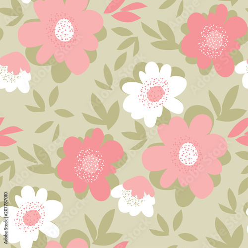 Pastel vintage color flower...