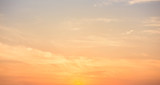 Fototapeta Zachód słońca - Panoramic sunset sky