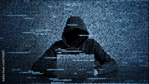 Fotografía Hacker in data security concept