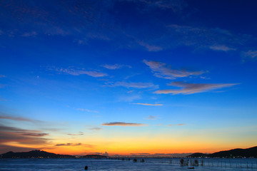 Beautiful sky at twilight time