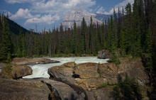 Kicking Horse River With Mt. Stephen In The Background, Yoho National Park, British Columbia, Canada