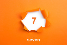 Number 7 - Number Written Text Seven