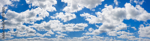 blue sky with white clouds landscape panorama