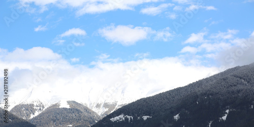 Fotografie, Obraz mountains in puster valley in northen Italy in winter