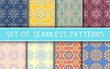 © Liudmyla - Seamless patterns. Collection of colored floral backgrounds